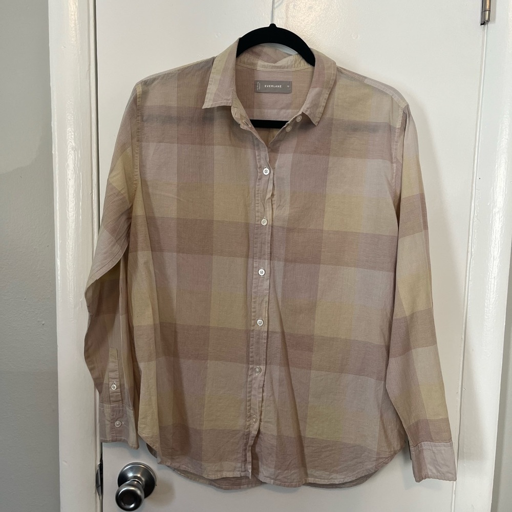 Everlane Plaid Button down Shirt | size 10
